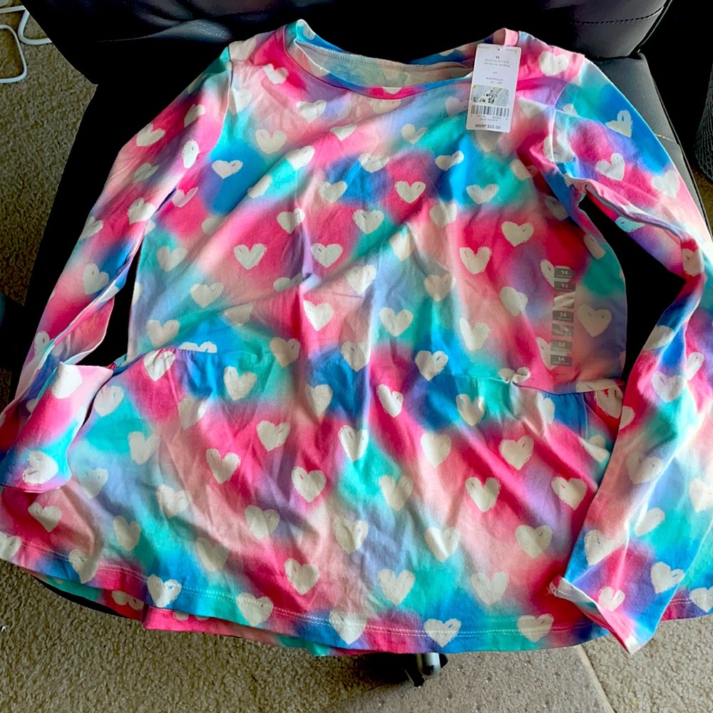 Girls 14 babydoll top